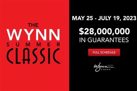 wynn poker series summer 2022.